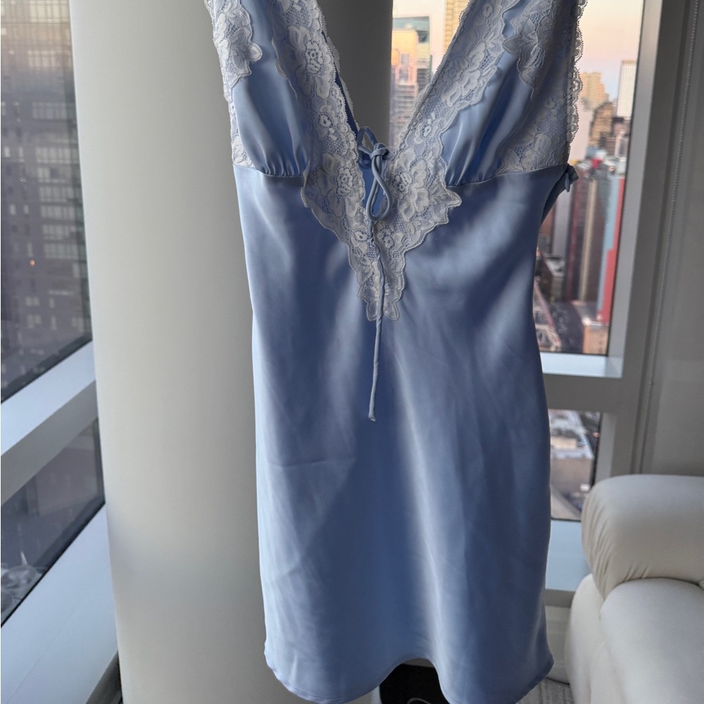 Princess Polly Light Blue Lace Chemise - Picture 4 of 4